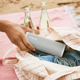 Sonos ROAM White portable bluetooth speaker ready for the outdoors with voice control - 1