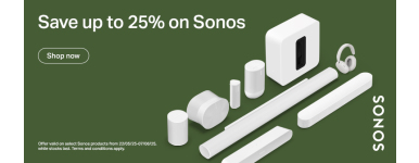  Save up to 25% on SONOS